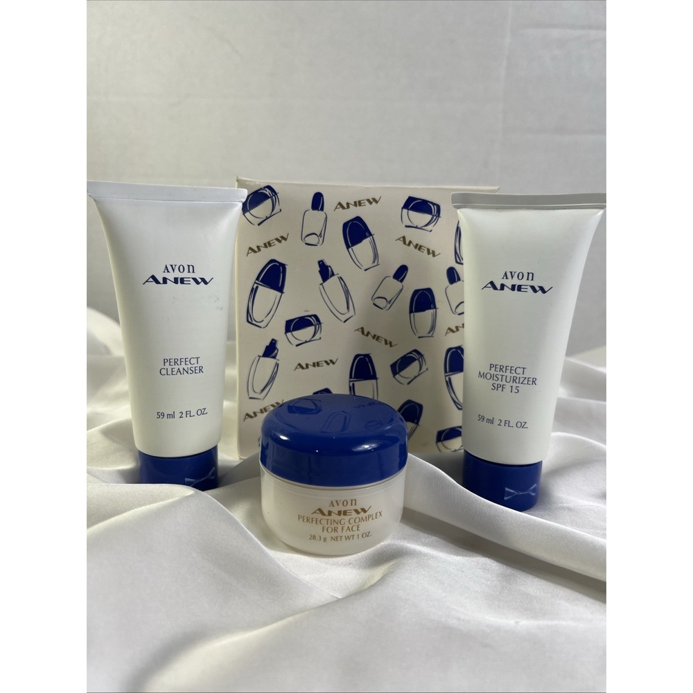 VTG Avon 95 ANEW Start Kit‎ Perfect Cleanser Perfecting Cream & Face Moisturizer